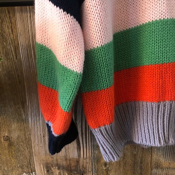 She + Sky | Striped Turtleneck Pullover Sweater - Picture 2 of 6